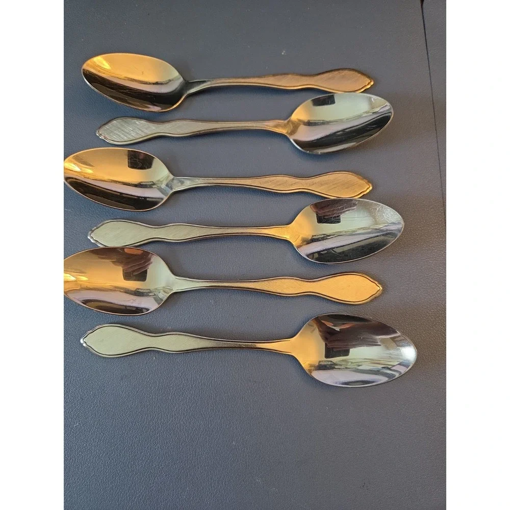 Oneida Ltd 1881 Rogers Set Of 6 Stainless Twilight Satin TeaSpoons